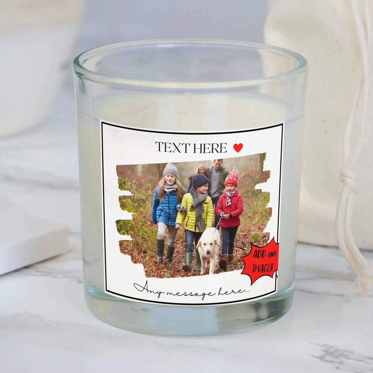 Any Message Photo Candle | Photo Gift MKTrends Co