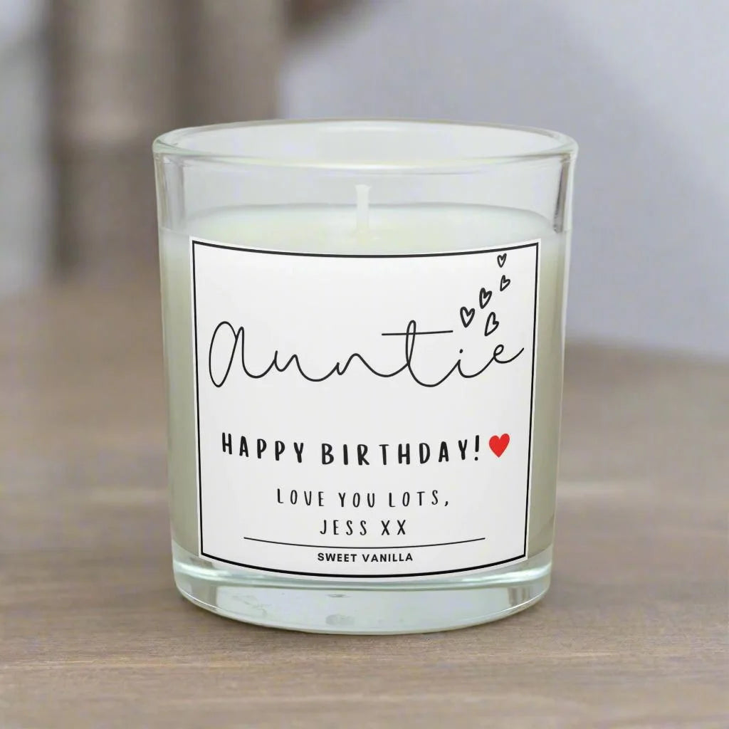 Auntie Hearts Message Personalised Candle | Gift for Auntie MKTrends Co