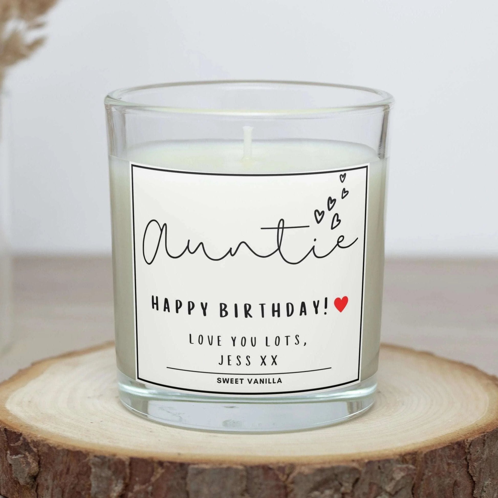 Auntie Hearts Message Personalised Candle | Gift for Auntie MKTrends Co