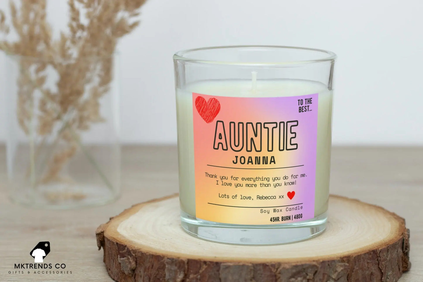 Auntie Name Candle | Personalised Candle for Auntie MKTrends Co