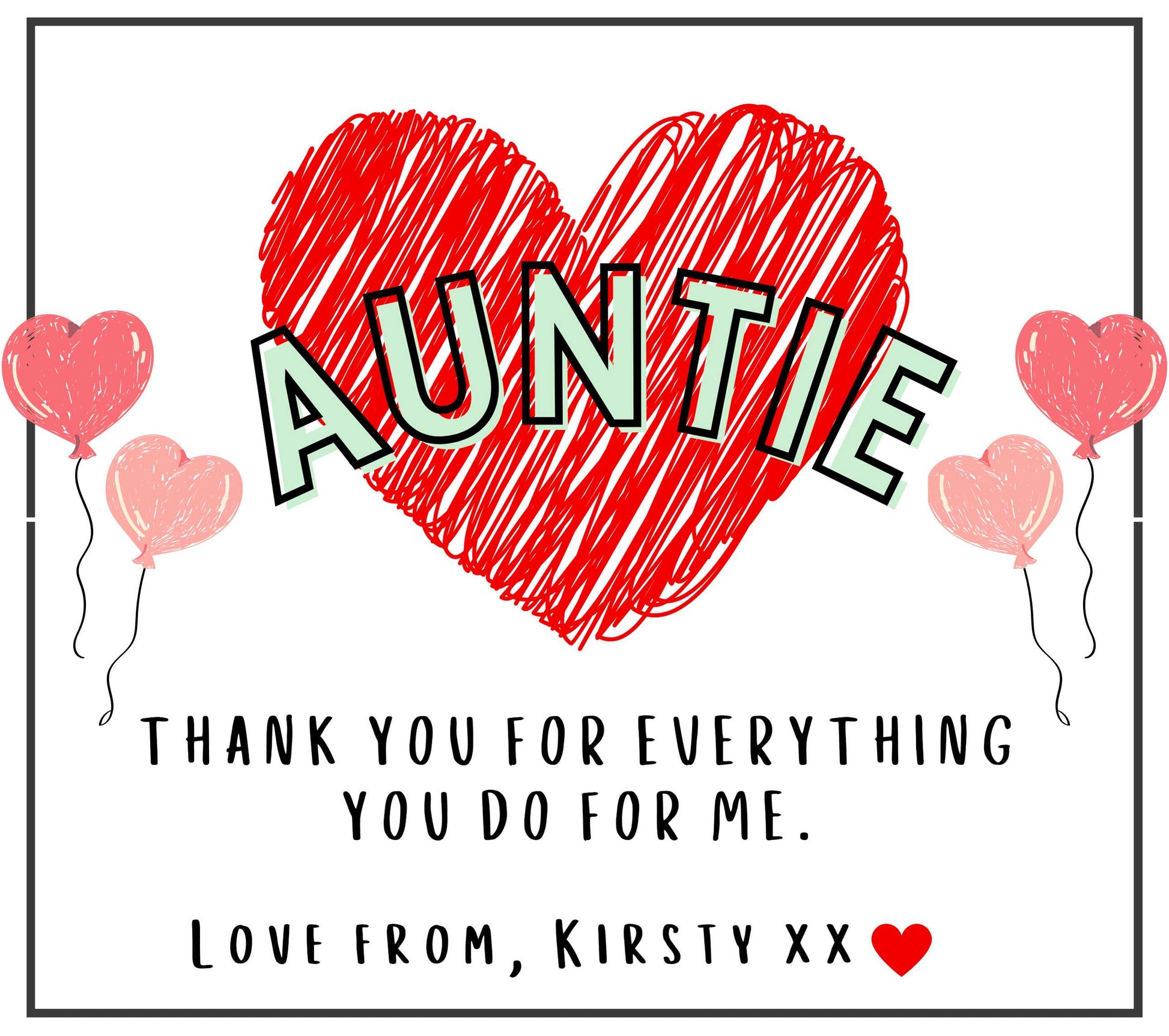 Auntie Name Heart Candle | Personalised Gift for Auntie MKTrends Co