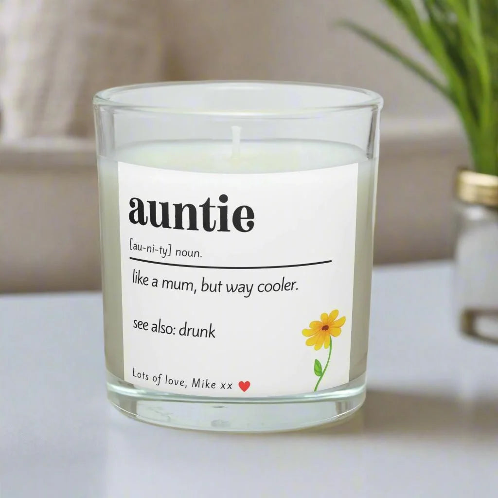 Auntie Noun Personalised Candle Gift | Funny Auntie Noun Gift MKTrends Co