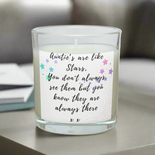 Aunties Are Like Stars Personalised Candle | Gift for Auntie MKTrends Co