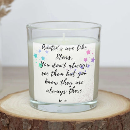 Aunties Are Like Stars Personalised Candle | Gift for Auntie MKTrends Co