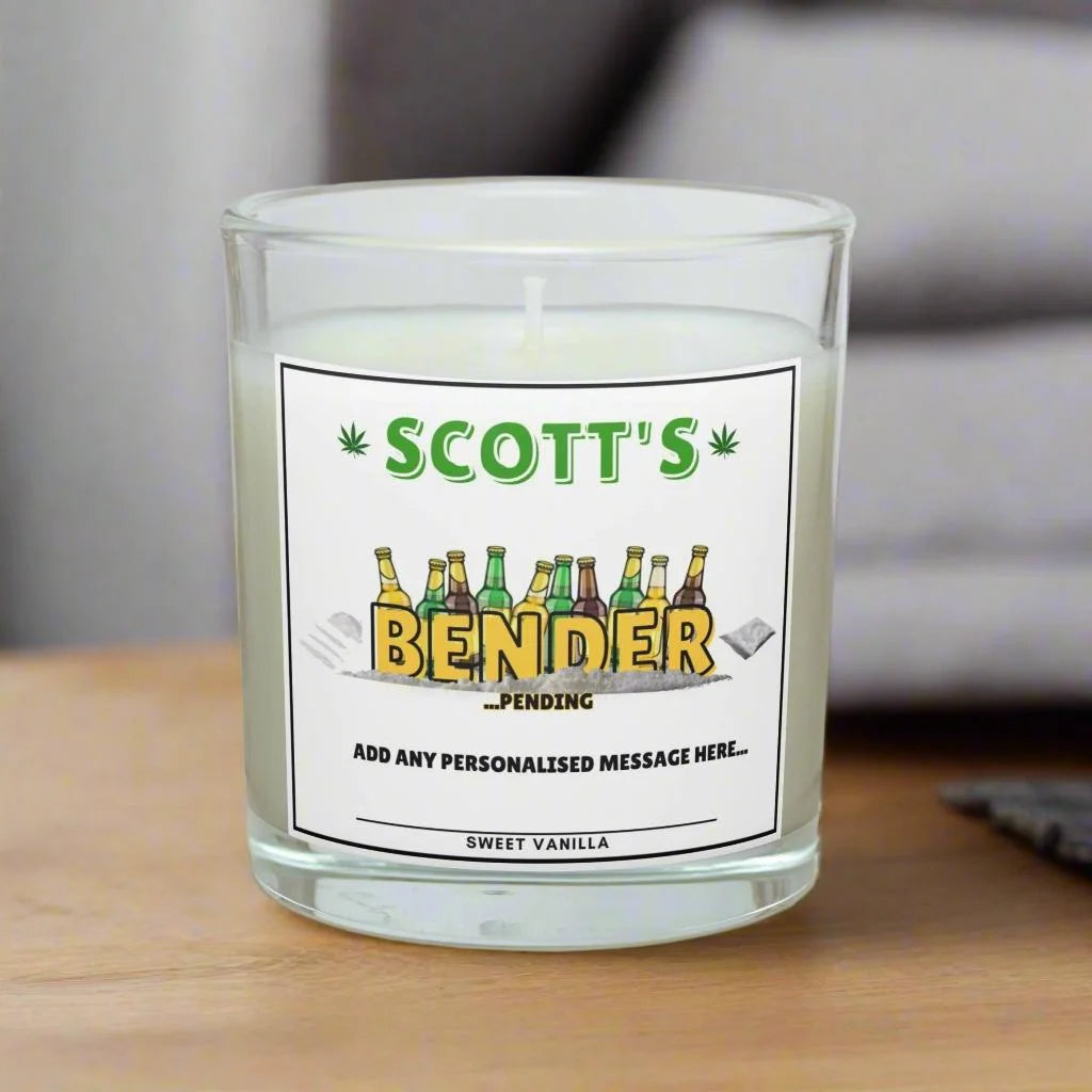 Bender Novelty Personalised Candle | Funny Adult Gift for Him MKTrends Co