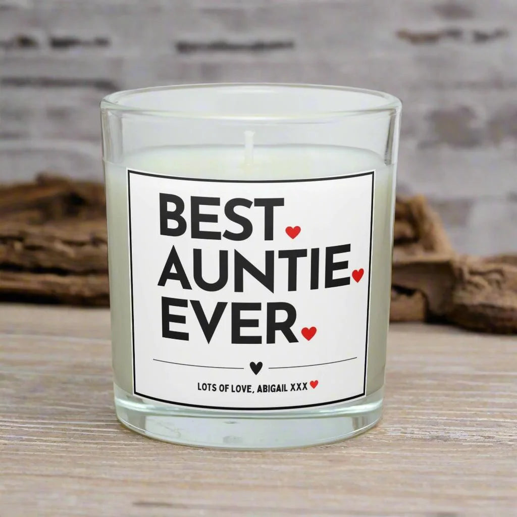 Best Auntie Ever Personalised Candle | Best Auntie Gift MKTrends Co