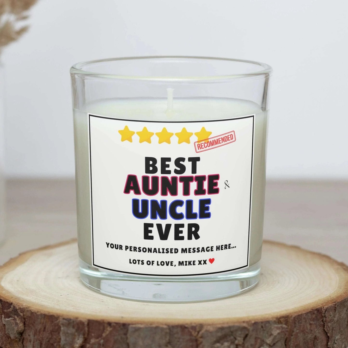 Best Auntie & Uncle Ever Personalised Candle | Auntie Uncle Gift MKTrends Co