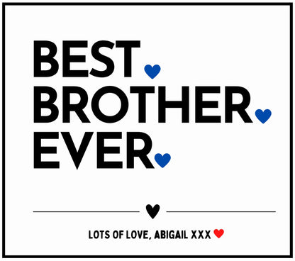 Best Brother Ever Hearts Personalised Candle | Best Brother Gift MKTrends Co