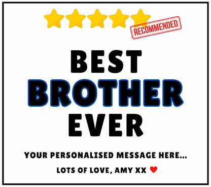 Best Brother Ever Stars Personalised Candle | Best Brother Award Gift MKTrends Co