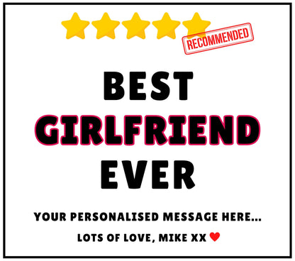 Best Girlfriend Ever Stars Personalised Candle | Best Girlfriend Gift MKTrends Co