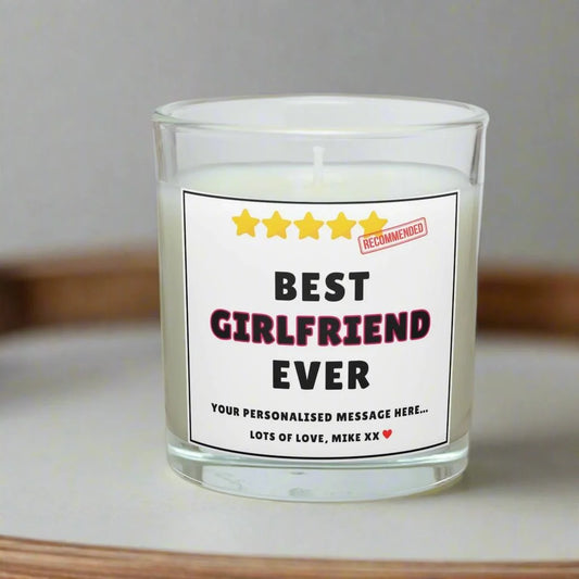 Best Girlfriend Ever Stars Personalised Candle | Best Girlfriend Gift MKTrends Co