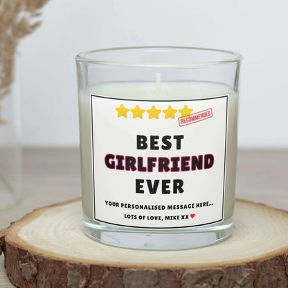 Best Girlfriend Ever Stars Personalised Candle | Best Girlfriend Gift MKTrends Co