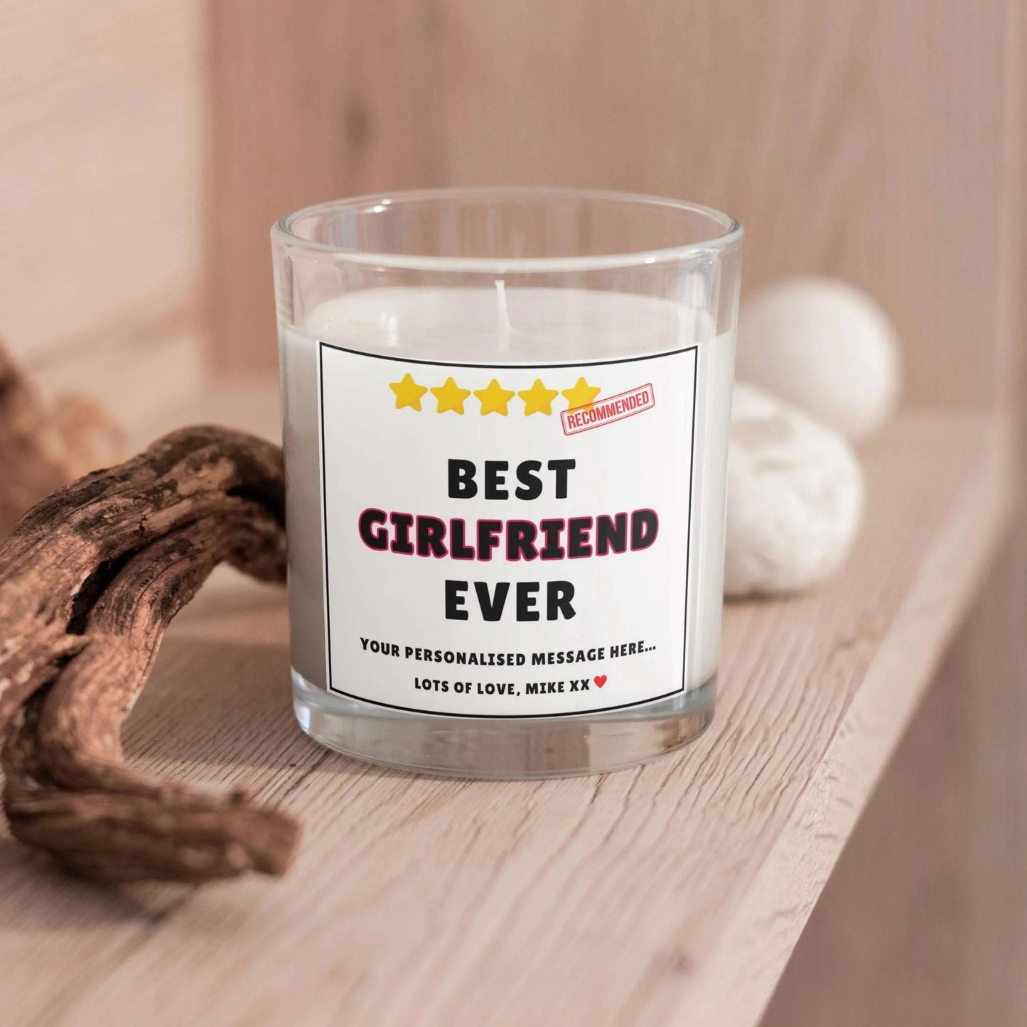 Best Girlfriend Ever Stars Personalised Candle | Best Girlfriend Gift MKTrends Co