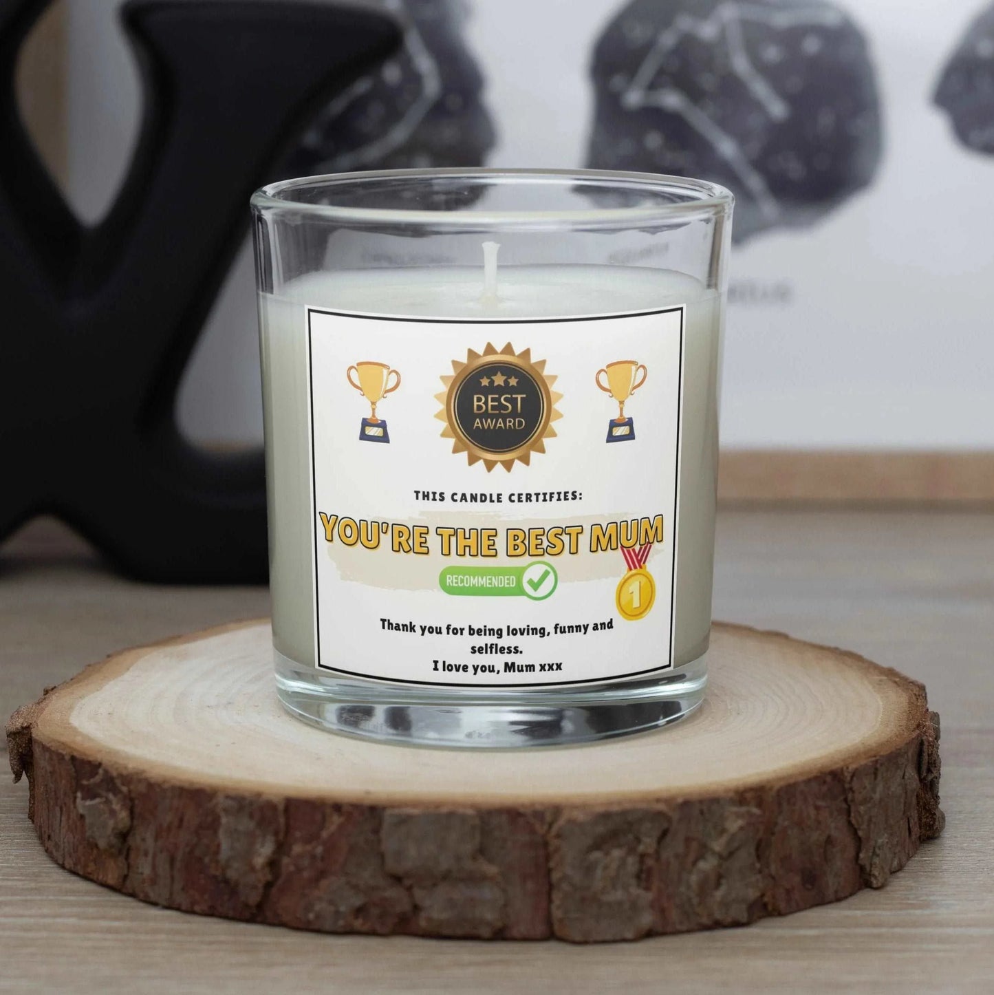 Best Mum Award Personalised Candle | Best Mum Gifts MKTrends Co