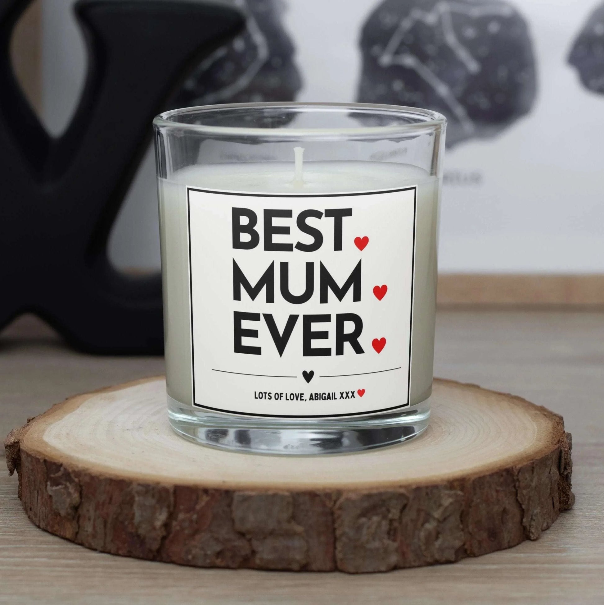 Best Mum Ever Heart Personalised Candle | Mum Gift MKTrends Co