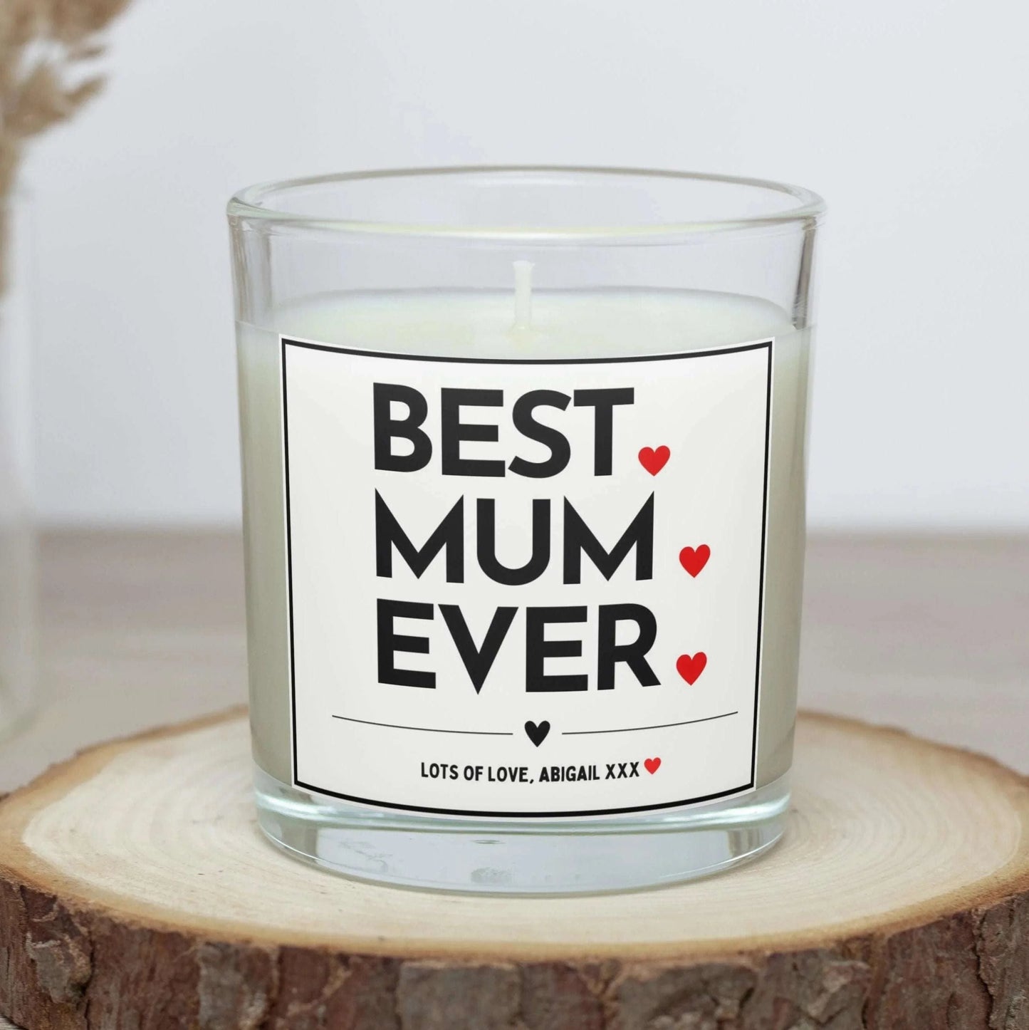 Best Mum Ever Heart Personalised Candle | Mum Gift MKTrends Co