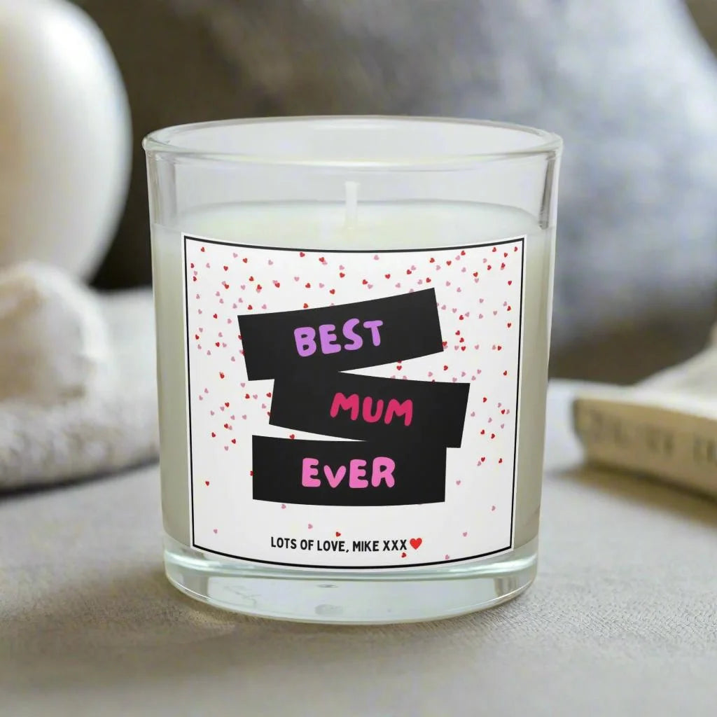 Best Mum Ever Personalised Candle | Best Mum Message MKTrends Co