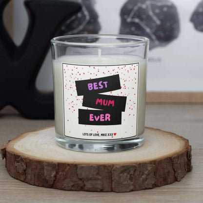 Best Mum Ever Personalised Candle | Best Mum Message MKTrends Co