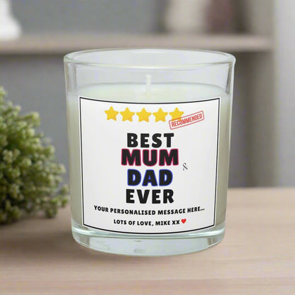 Best Mum & Dad Gift | Mum and Dad Personalised Candle MKTrends Co