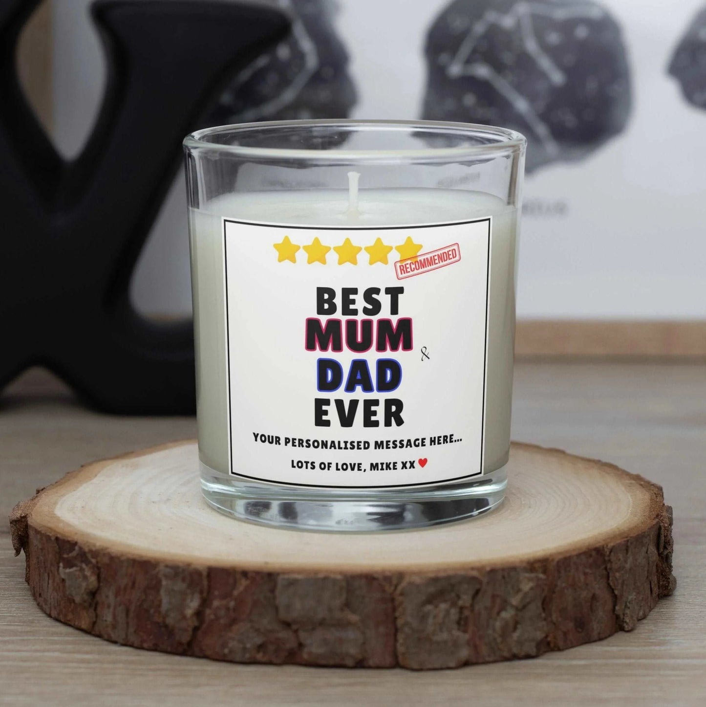 Best Mum & Dad Gift | Mum and Dad Personalised Candle MKTrends Co