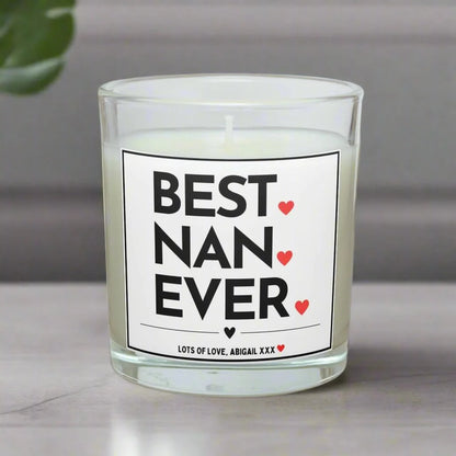 Best Nan Ever Personalised Candle | Best Nan Grandma Gifts MKTrends Co