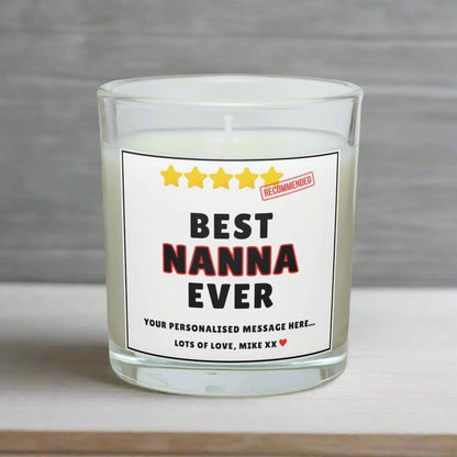 Best Nanna Ever Stars Personalised Candle MKTrends Co