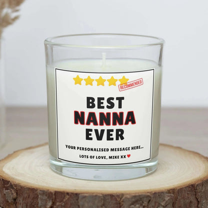 Best Nanna Ever Stars Personalised Candle MKTrends Co