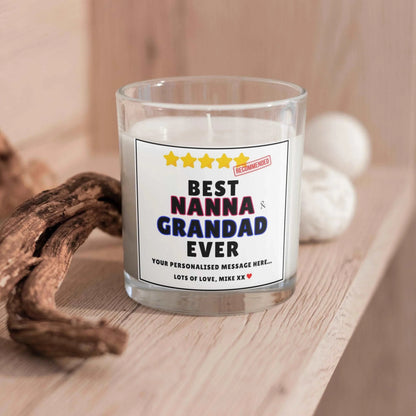 Best Nanna & Grandad Stars Gift | Personalised Candle MKTrends Co