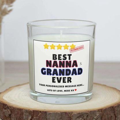 Best Nanna & Grandad Stars Gift | Personalised Candle MKTrends Co