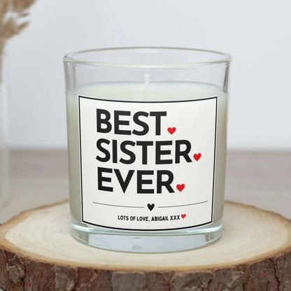 Best Sister Ever Personalised Candle | Best Sister Gift MKTrends Co