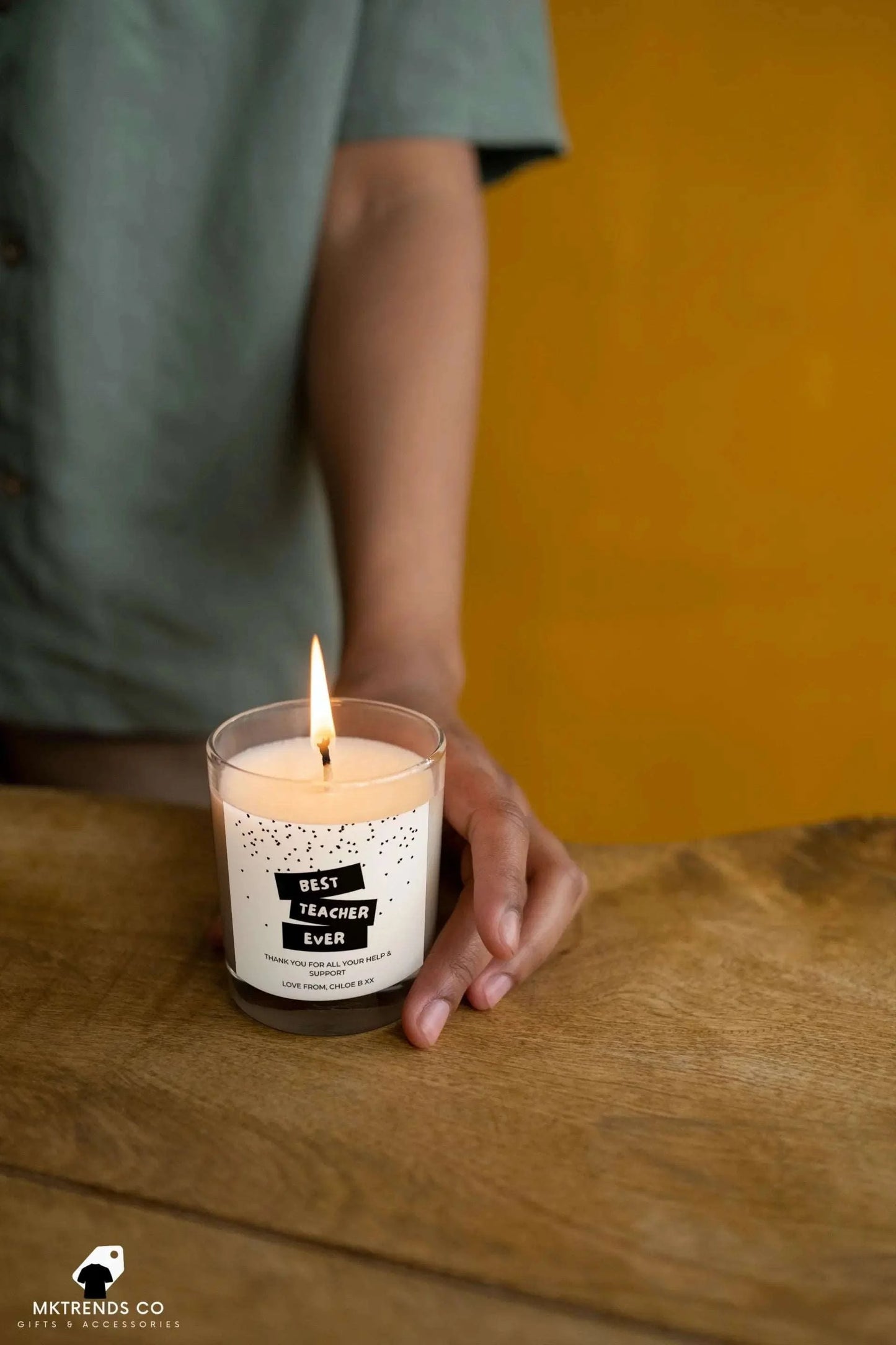 Best Teacher Ever Personalised Candle | Gifts for Teacher MKTrends Co