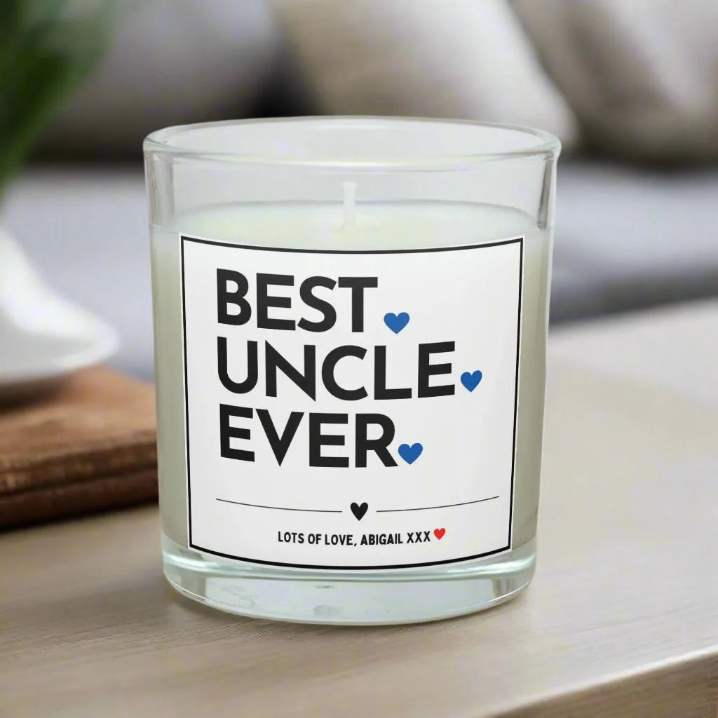 Best Uncle Ever Personalised Candle | Best Uncle Gift MKTrends Co