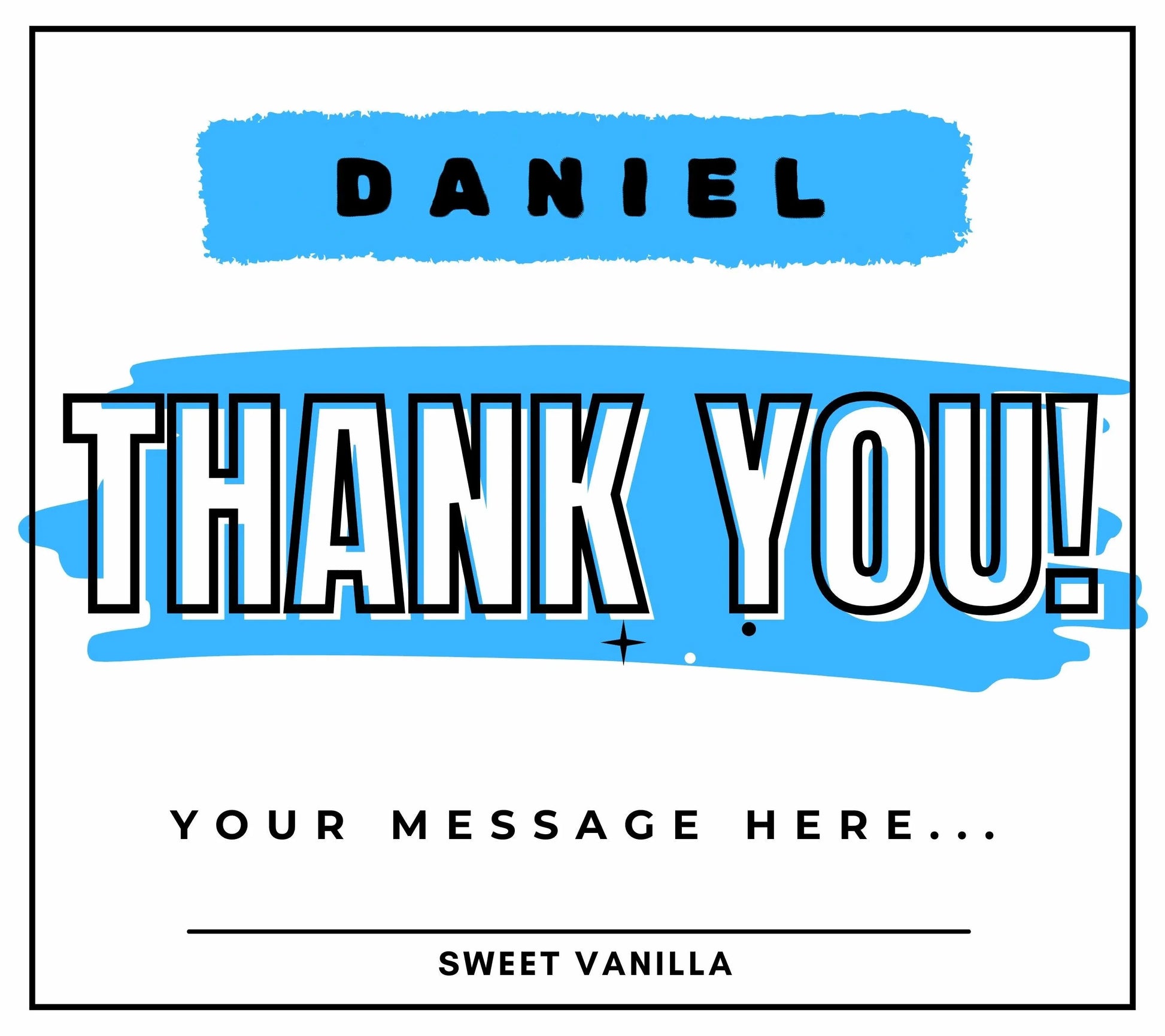 Blue Name Thank You Gift for Him | Personalised Thank You Candle MKTrends Co