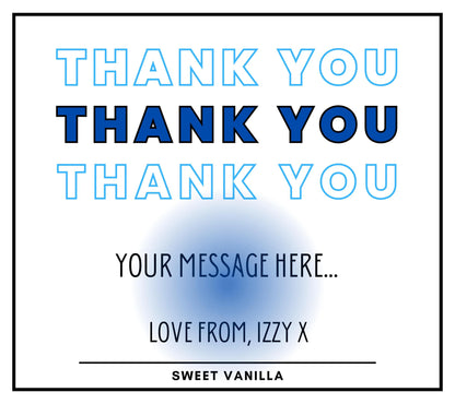 Blue Thank You Gift for Him | Personalised Thank You Candle MKTrends Co