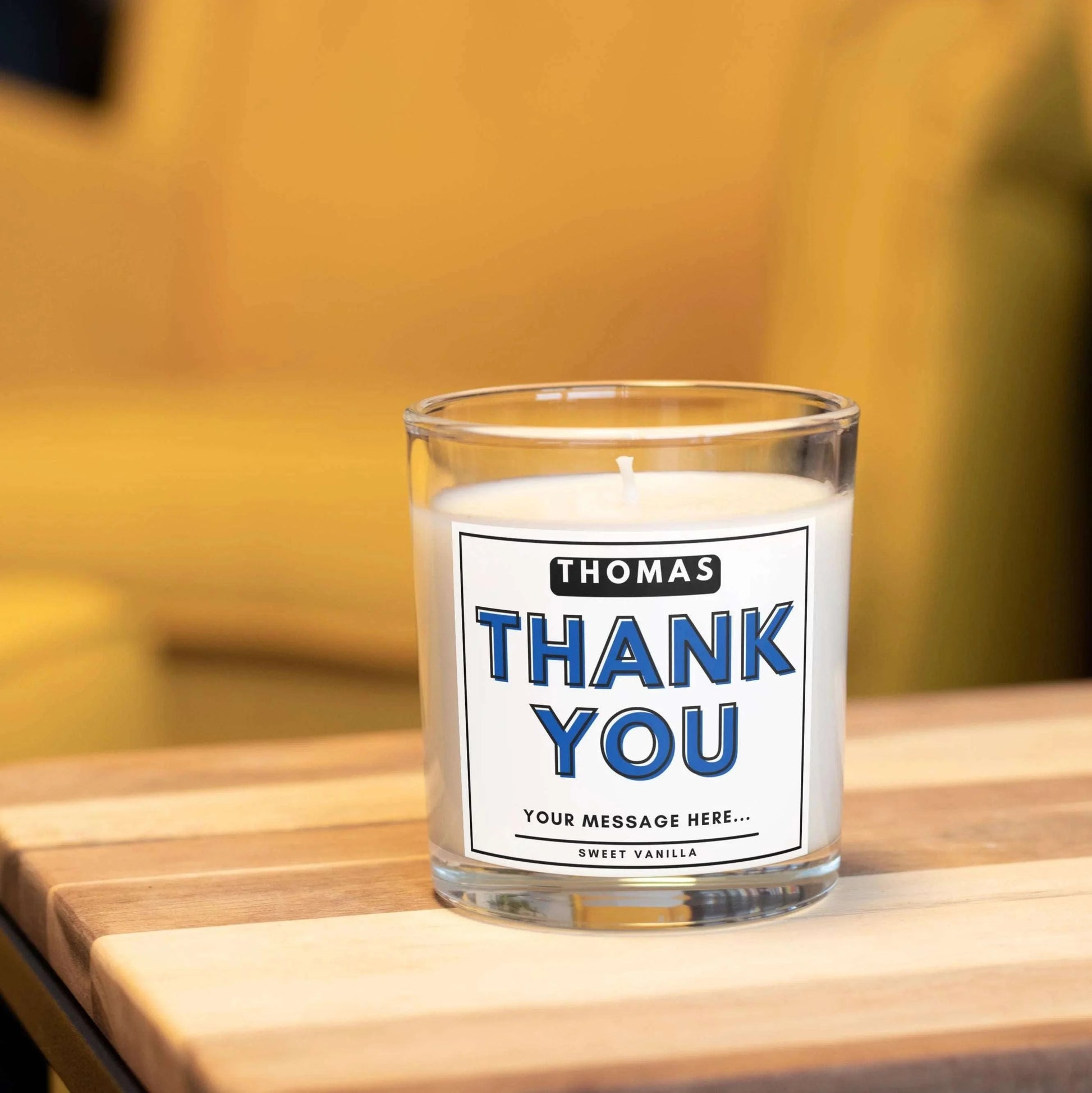 Bold Blue Thank You Candle | Gift for Him MKTrends Co