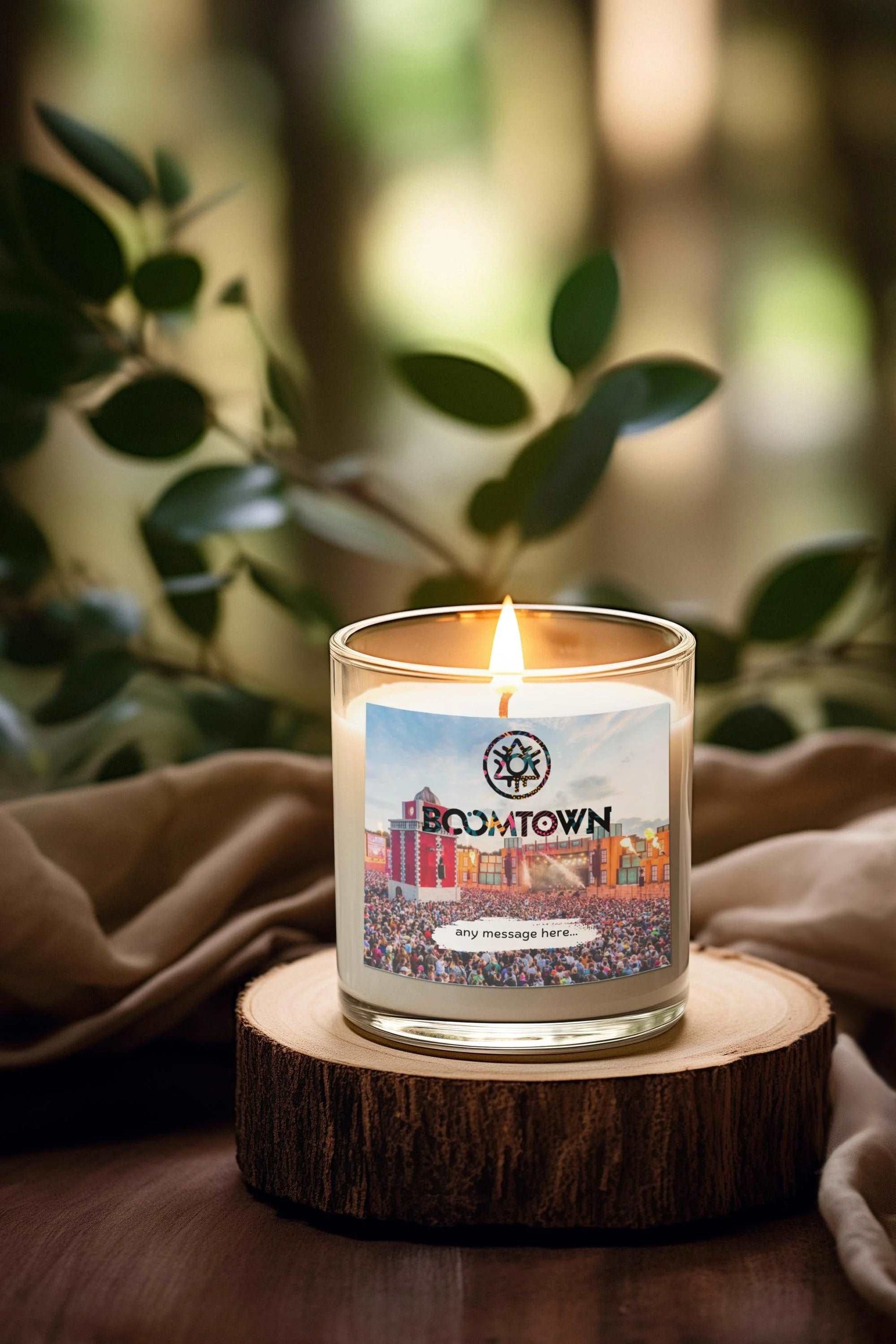 Boomtown Festival Personalised Candle MKTrends Co