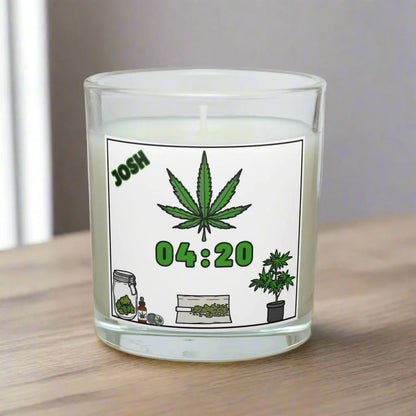 Cannabis 420 Personalised Candle | Gift for Weed Smokers | Stoner Name Gifts MKTrends Co