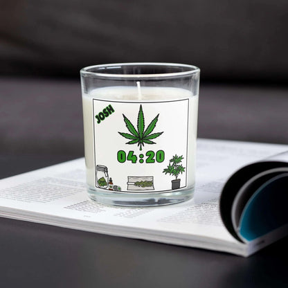 Cannabis 420 Personalised Candle | Gift for Weed Smokers | Stoner Name Gifts MKTrends Co