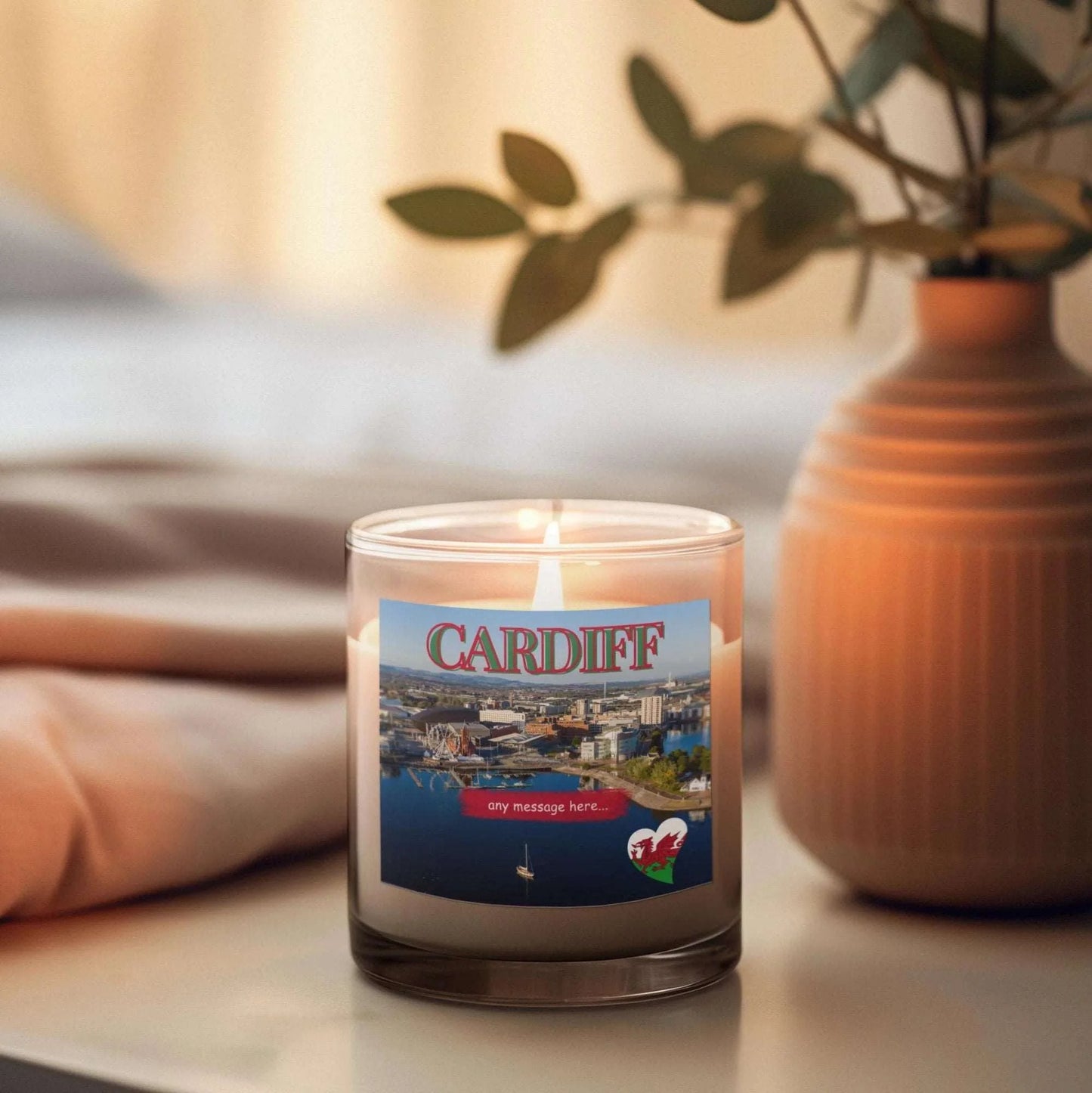 Cardiff Personalised Candle MKTrends Co