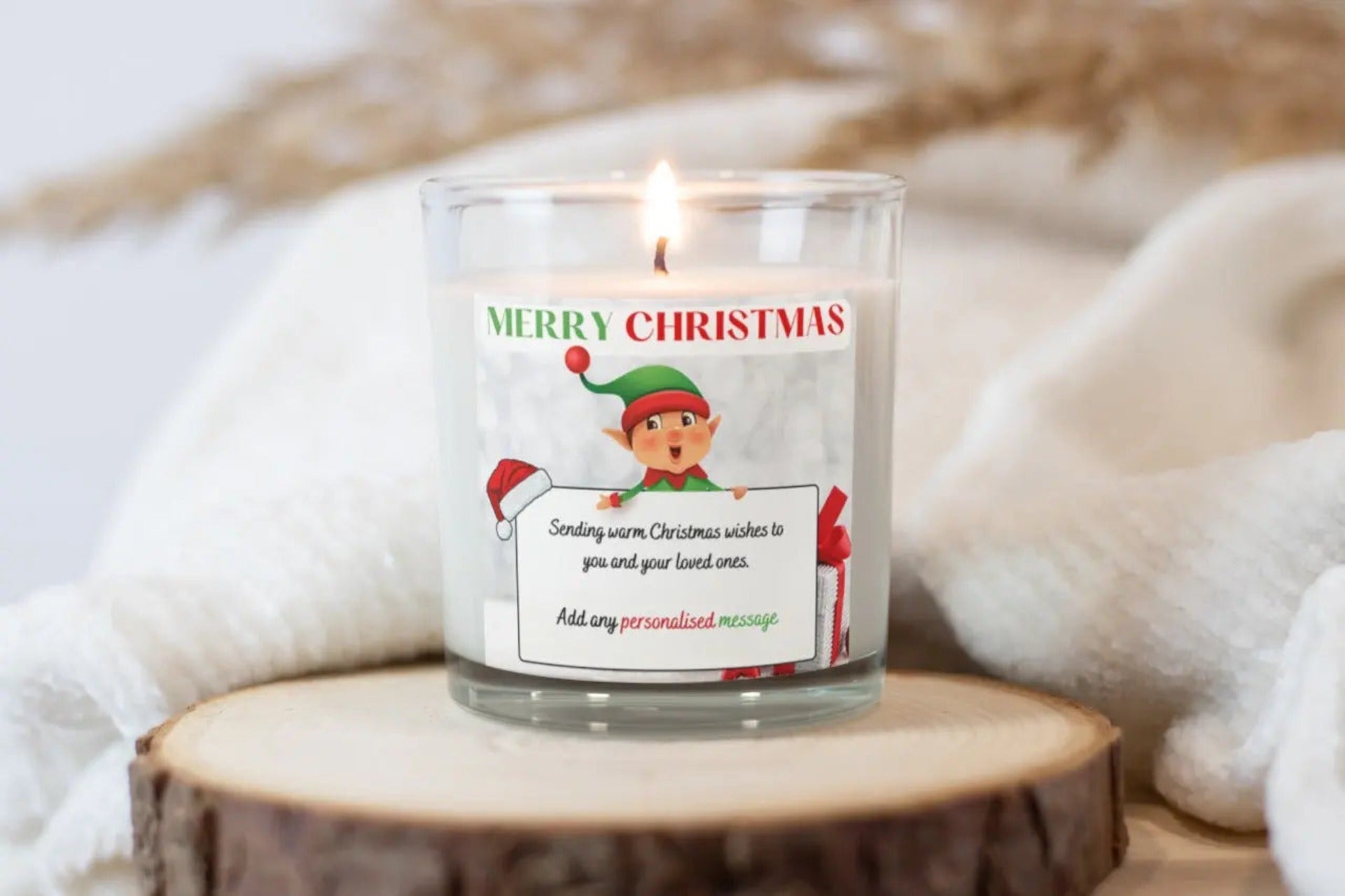 Christmas Elf Message Personalised Candle | Elf on the Shelf MKTrends Co