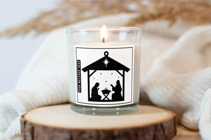 Christmas Nativity Personalised Candle | Christmas Gifts | Festive Decorations MKTrends Co