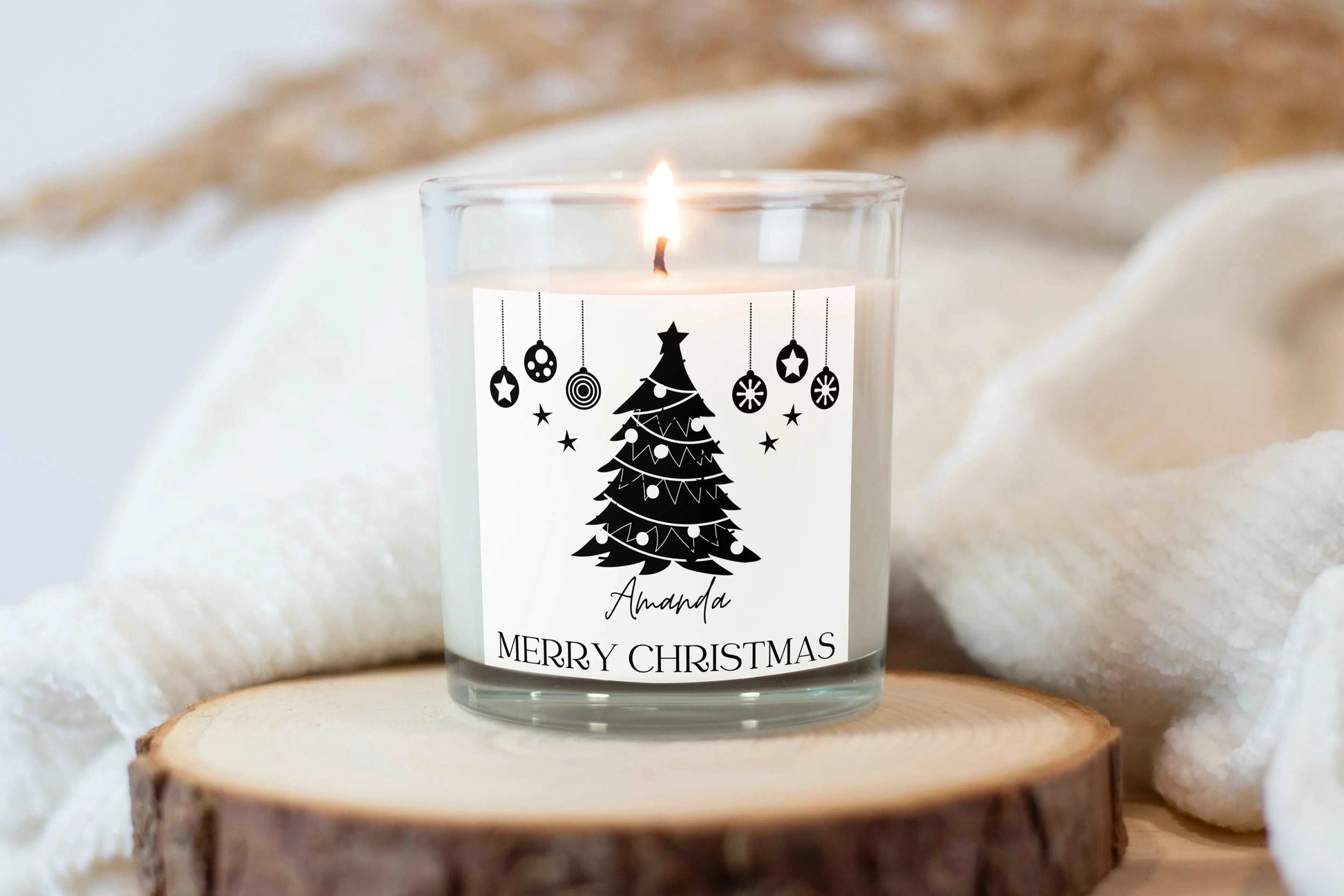 Christmas Tree Personalised Candle | Christmas Gifts | Festive Decorations MKTrends Co