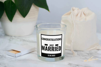 Congratulations Just Married Candle | Gifts for Bride & Groom MKTrends Co