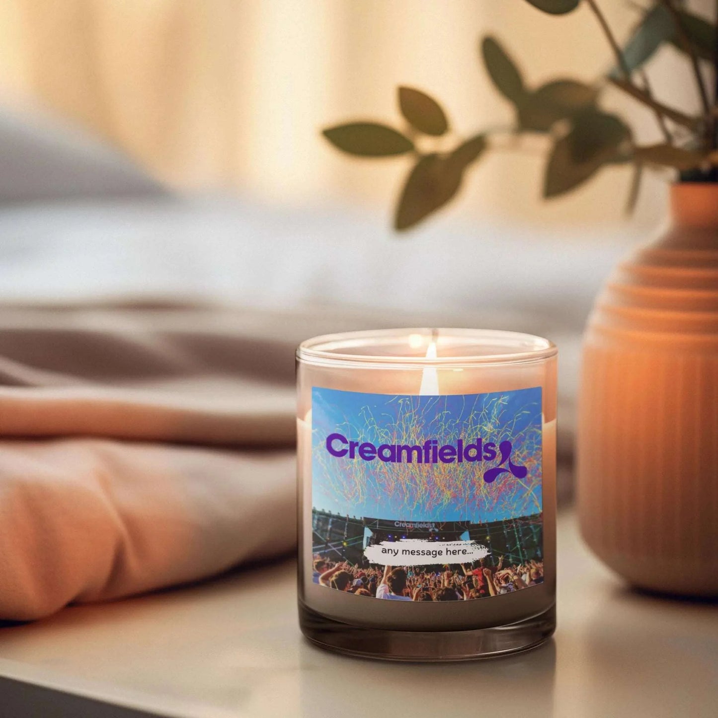 Creamfields Festival Festival Personalised Candle MKTrends Co