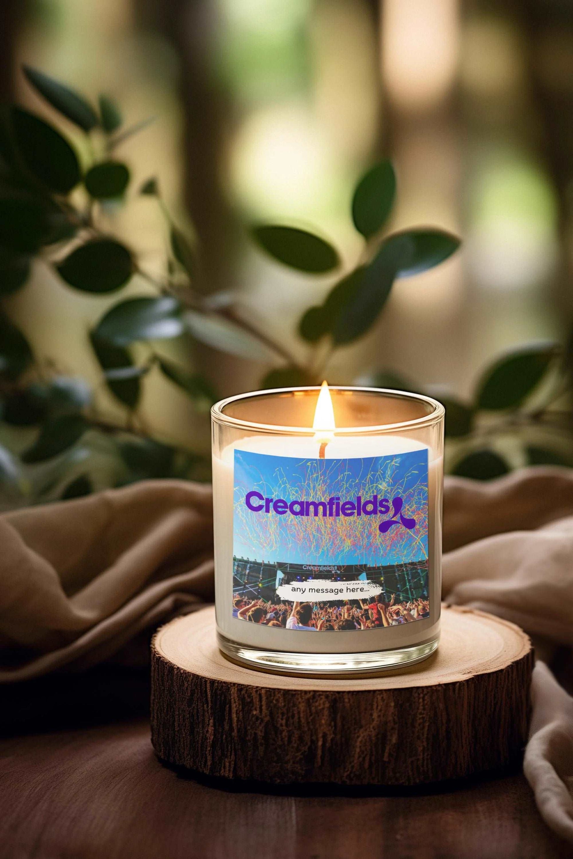 Creamfields Festival Festival Personalised Candle MKTrends Co