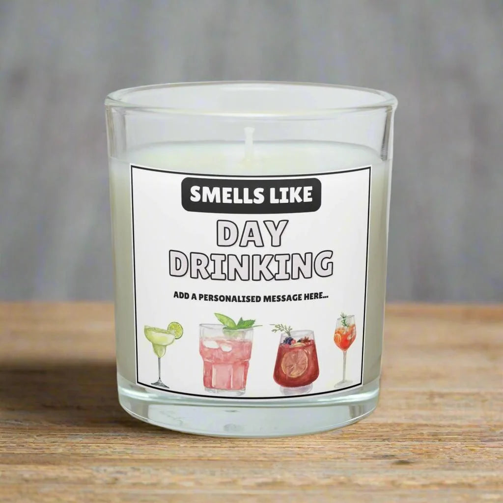 Day Drinking Personalised Candle | Funny Candle | Drinking Gift MKTrends Co