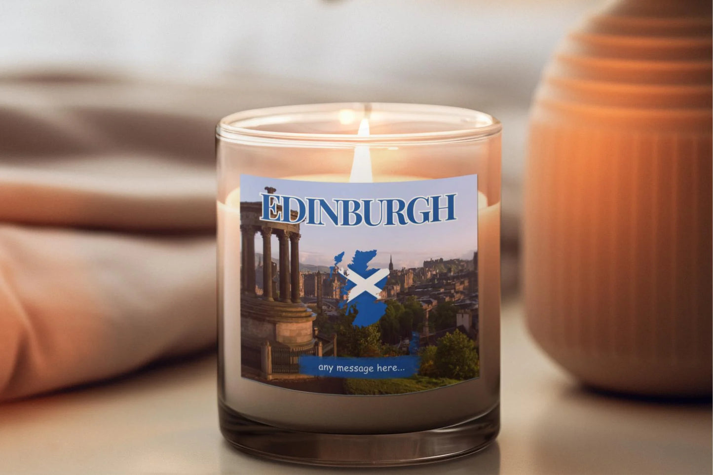 Edinburgh Personalised Candle MKTrends Co