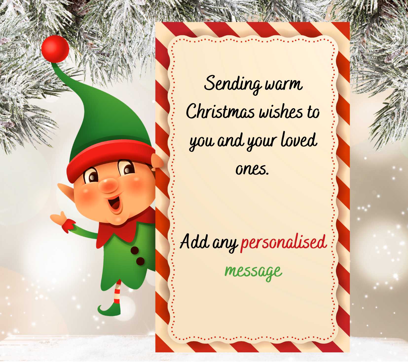 Elf Christmas Message Candle | Personalised Candle MKTrends Co