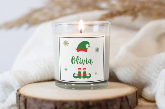 Elf Name Christmas Candle | Personalised Candle MKTrends Co