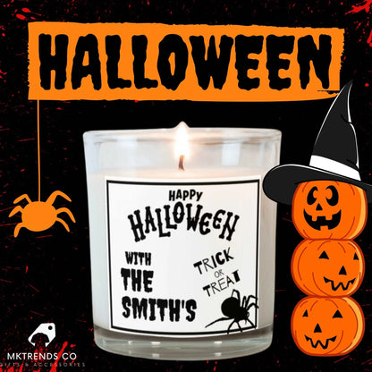 Family Happy Halloween Personalised Candle | Trick or Treat MKTrends Co